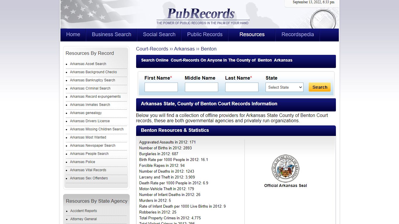 Benton County, Arkansas Court Records - Pubrecords.com