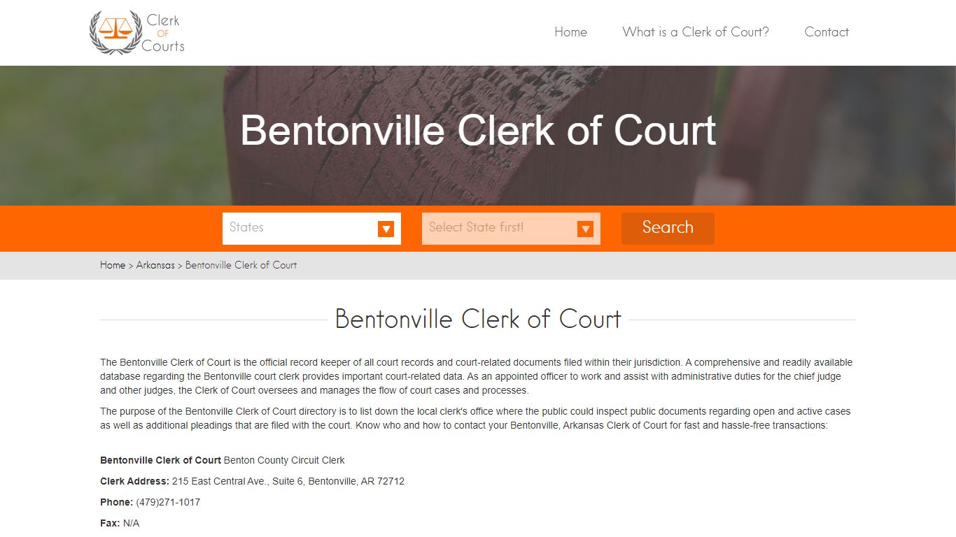 Bentonville Clerk of Court